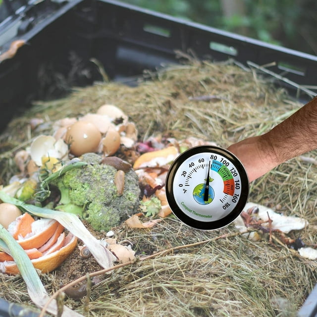 Termómetro para suelo de compost, herramienta de jardinería para exteriores, medidor de temperatura en grados Fahrenheit con sonda para plantar