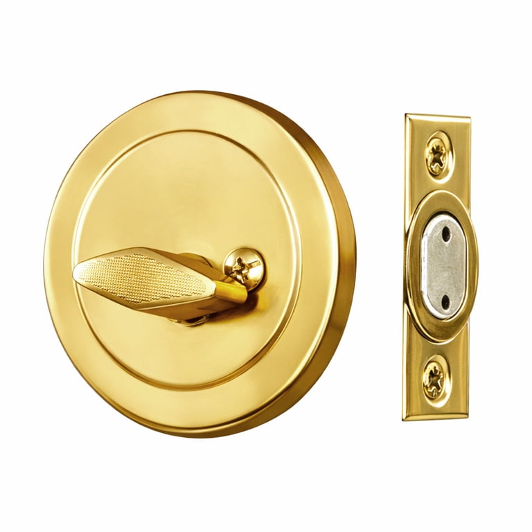 Design House Keyed Entry Deadbolt, Polished Brass photo 6