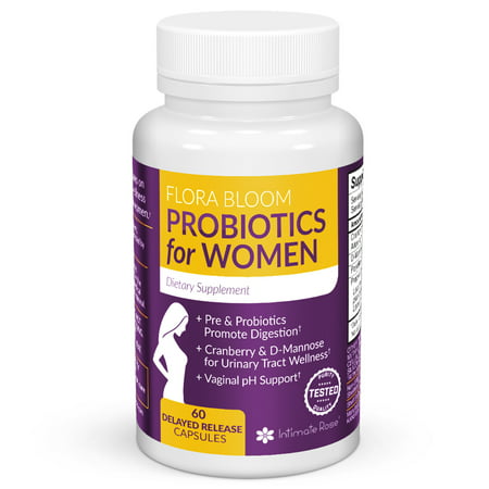 Best Probiotics For Women - Flora Bloom Probiotic Supplement - Optimize Vaginal Odor & pH, Bladder & Urinary Health, Digestion - Feminine Formula For UTIs, Bacterial Vaginosis, GBS & Boost (Best Way To Take Probiotics With Or Without Food)