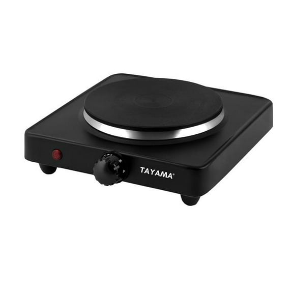 Tayama THP-2 Single Burner Diecast Hot Plate with Temperature Control, Black