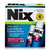 Nix Lice Killing Creme Rinse Family Pack, 2 Bottles x 2 fl oz each & 2 Combs