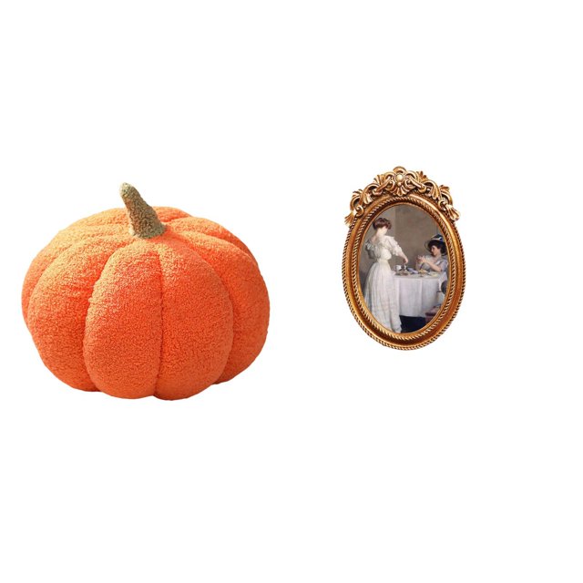 Almohadas de calabaza de Halloween,Almohadas de calabaza de Halloween Decoración del hogar Suave,Marco de fotos,Marco de fotos vintage para colgar en la pared,Soporte para marco de fotos de