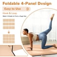 thumbnail image 3 of BalanceFrom 4-Panel All-Purpose Folding Gymnastics Workout Mat, 10' x 4' x 2", Beige, 3 of 7