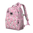 thumbnail image 2 of Pink French Bulldog Love Heart Backpack for School,Cute School Bag,Schoolbag with Adjustable Shoulder Straps & Padded Back,15.25"x11.5"x5.25", 2 of 6