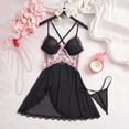 thumbnail image 7 of Women Satin Lace Chemise Nightgown Full Slips Sleepwear Black XL, 7 of 7