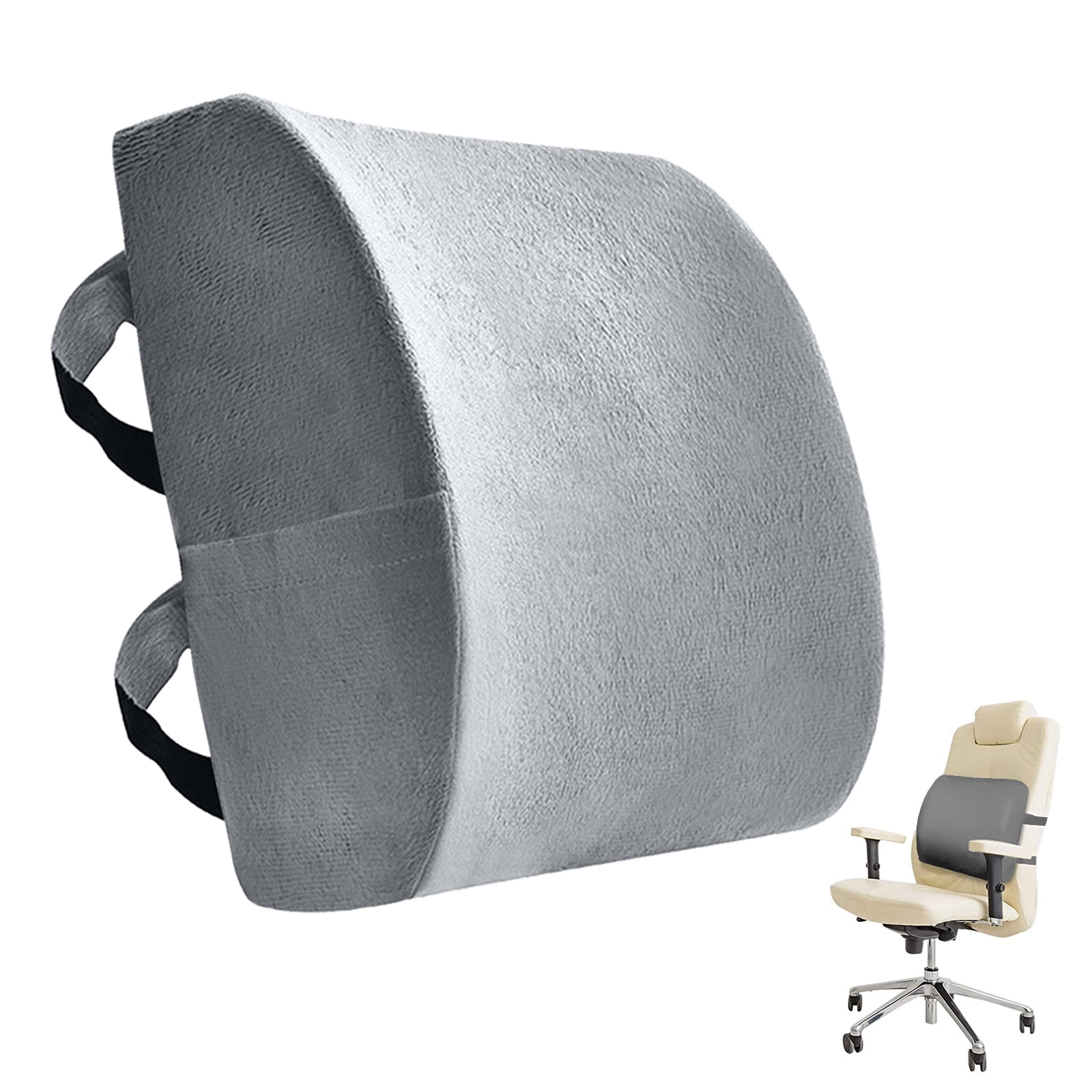 Lumbar Support Pillow/Back Cushion Breathable & Ergonomic Design Memory