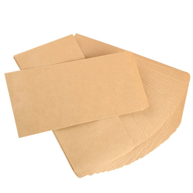 Minkissy 2 Sets Khaki Rectangular Classic Flap Envelopes Kraft Paper For Creative Projects