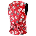 thumbnail image 3 of Chaleco de traje con estampado navideño informal de moda de otoño e invierno para hombre Pompotops oipoqjl14304, 3 of 6