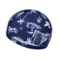 thumbnail image 2 of LJNYFDC Bathing Hat Breathable Fabric Swimming Hat Exquisite Pattern High Elastic Quick Dry Tear resistant Protective Polyester Unisex Print Swimming, 2 of 7