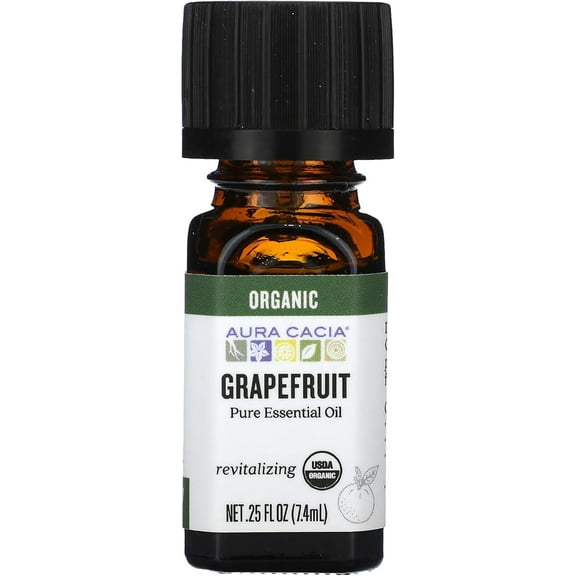 Aura Cacia Aromatherapy Grapefruit Oil, 0.25 oz