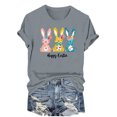 thumbnail image 4 of VBTAPA Easter Bunny T Shirt Womens Cute Rabbit Graphic Tee Shirts Trendy Casual Short Sleeve Crewneck Tops Flash Sales Gray XL, 4 of 6