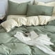 thumbnail image 5 of Juego de cama de 4 piezas de algodón lavado | Poliéster suave y transpirable | Dormitorio individual/matrimonial | Incluye funda nórdica, sábana ajustable y 2 fundas de almohada, 5 of 6