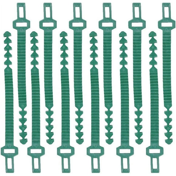 12 Pcs 24cm Plant Support, Heavy Duty Soft Rubber Ties Adjustable Interlock Garden Tree Ties Flower Rose For Tree Plant Support Plants