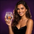 thumbnail image 6 of Miwamany Halloween 2D Ghost Wine Glass, Stemless Clear Tumbler with Witch Pumpkin Sticker, Spooky Fall Themed Cup for Cocktail Party Home Decor, 6 of 6