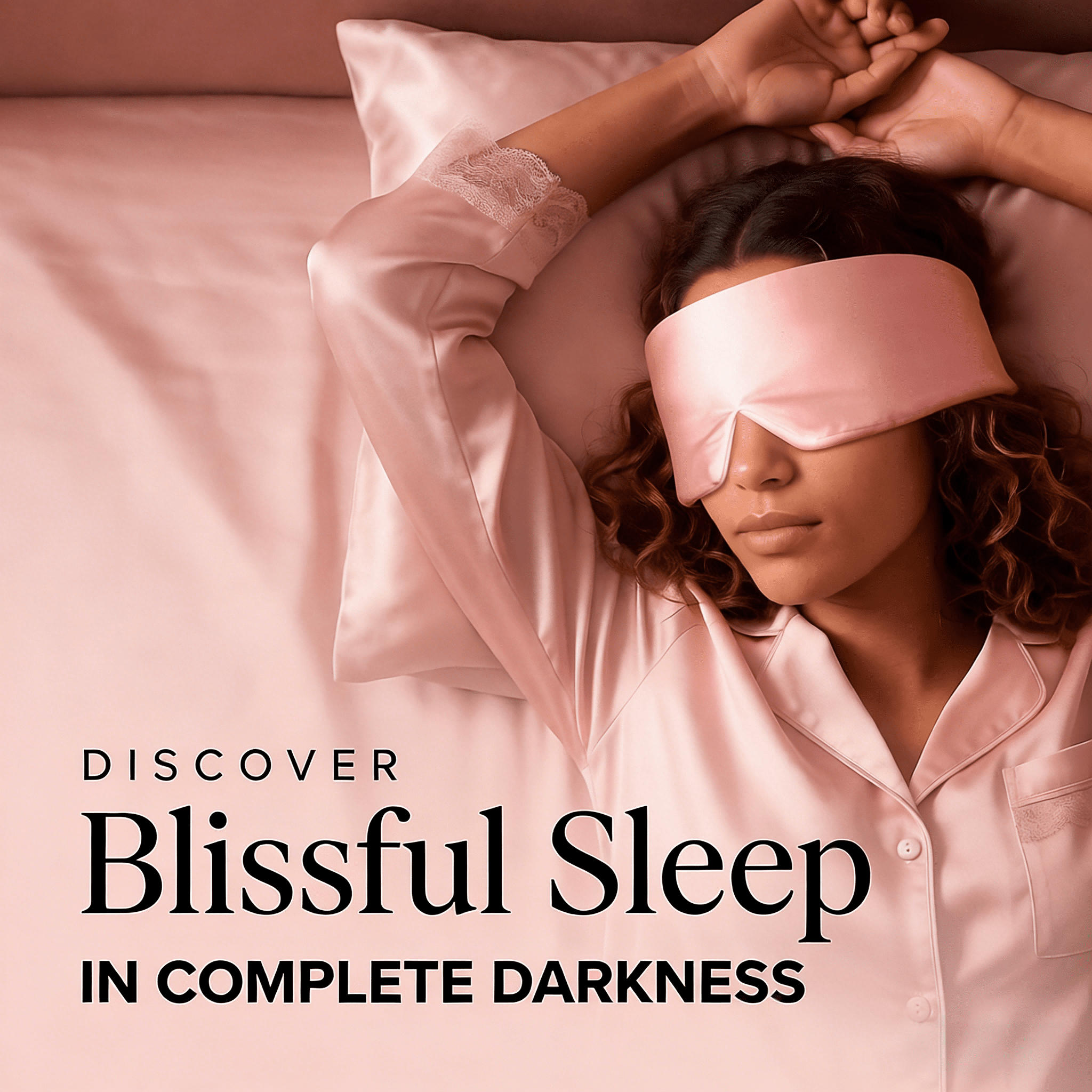 FACEMOON 100% Mulberry Silk Eye Mask, Adjustable, Side Sleeper Blackout for Travel