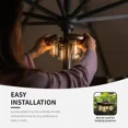 thumbnail image 4 of Patio Umbrella Light with LED Edison Bulbs, Battery Operation Cordless-Outdoor U, 4 of 5