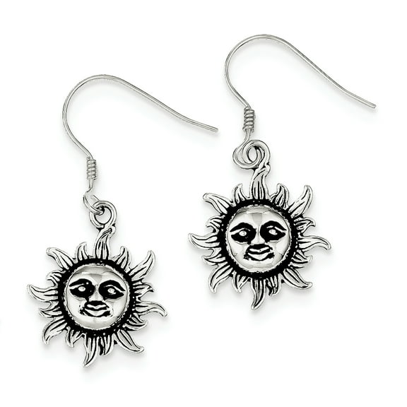 Primal Silver Sterling Silver Sun Earrings