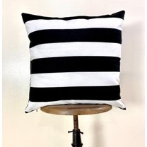 Black and White Stripes | Pillow Cover | Black Throw Pillows | White Throw Pillow | Black and White Decorative Pillows | Large Accent Pillow