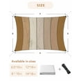 thumbnail image 6 of Sun Shade Sail 12x16Ft Retro Farmhouse Gray and Brown Ombre Wood Grain Uv Block Sunshade Canopy Outdoor Shade Cover Rectangle Shade Cloth For Patio Garden Yard Deck Pergola, 6 of 6