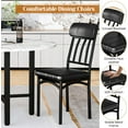thumbnail image 4 of MIERES Marble-Effect Kitchen Dining Table Set Round Dining Table and Chair Set Includes 4 Leather-Backed Chairs Ideal for Kitchens, Apartments, and Compact Dining Areas, 4 of 8
