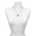 thumbnail image 3 of Delight Jewelry Silvertone White Dots on Black Spinners Gymnastics Ring Charm Necklace, 18", 3 of 4