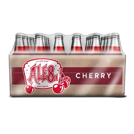 Ale-8-One Cherry Ginger Ale Soda Pop, 12 Fl Oz, 24 Pack Bottles