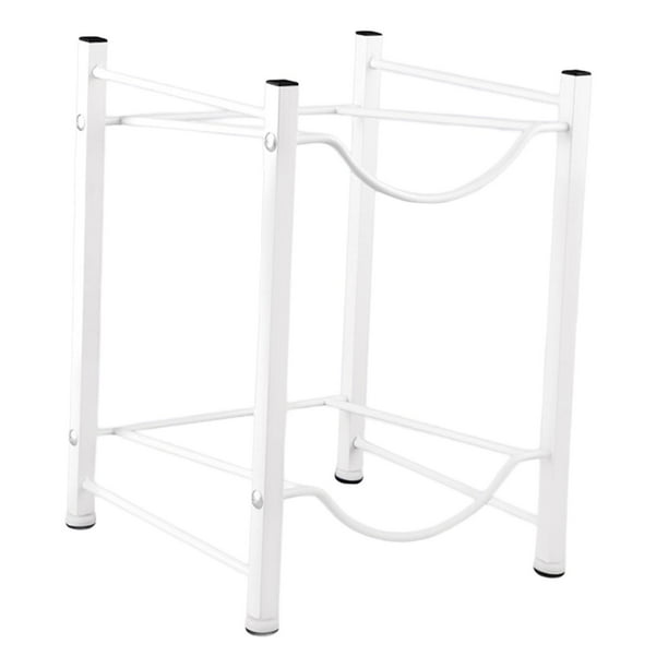 Soporte para botella de agua de 5 galones, dispensador resistente, jarra enfriadora de agua de 2 niveles Blanco