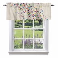 thumbnail image 2 of Colorful Dot Polka on Burlap Linen Valances for Windows,Kitchen Valance Rod Pocket Short Curtain, Watercolor Dots Valance Curtain Window Valances for Bedroom Bathroom Living Room 54x18in, 2 of 9