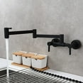 Pot Filler 360° Swivel Folding Kitchen Faucet with Swing Arm, Brass Hot