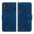 thumbnail image 2 of for Samsung Galaxy A53 5G Case, Flower Embossed PU Leather Shockproof Magnetic Flip Cover Card Holders Wallet Purse Phone Case for Samsung Galaxy A53 5G [6.5 Inch], Blue, 2 of 6
