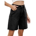 thumbnail image 3 of Women Jorts Baggy Jeans Jorts Outfits Shorts Hot Short Pants Streetwear Black & Gray S, 3 of 9