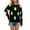 Black, variant on Sweater for Women Lemon Fruit Print Knitted Long Sleeve Crew Neck Casual Cozy Sweaters