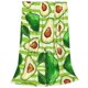 thumbnail image 2 of Fotbe Avocado Green Striped Manta de Franela Acolchonada con Estampado, Súper Suave y Esponjosa, Extra Grande para Sofá, Cama, Uso Todo el Año-80"x60", 2 of 7
