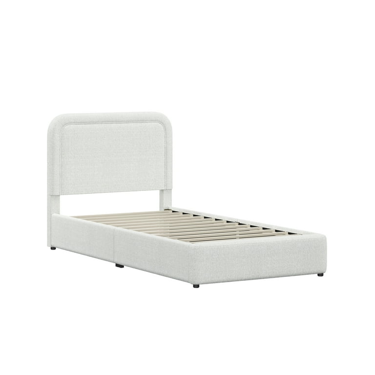 Better Homes & Gardens Juliet Twin Boucle Platform Bed, Ivory