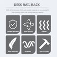 thumbnail image 4 of Weiweiguan 1 Pair Durable Keyboard Tray Slide-out Keyboard Stand Keyboard Slide for Office, 4 of 7