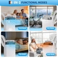 thumbnail image 3 of 14,000 BTU Portable Air Conditioner Cools up to750 Sq.Ft, 3-in-1 AC Poartable AC Unit with Dehumidifier & Fan, Fast Cooling, Sleep Mode, Remote Control, Window Kit for Bedroom Living Room, 3 of 9