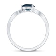 thumbnail image 3 of Rosec Jewels Real London Blue Topaz Pear Shaped Engagement Ring for Women - Statement Ring - AAA Quality - with Jewelry Box, 925 Sterling Silver, US 5.50, 3 of 9