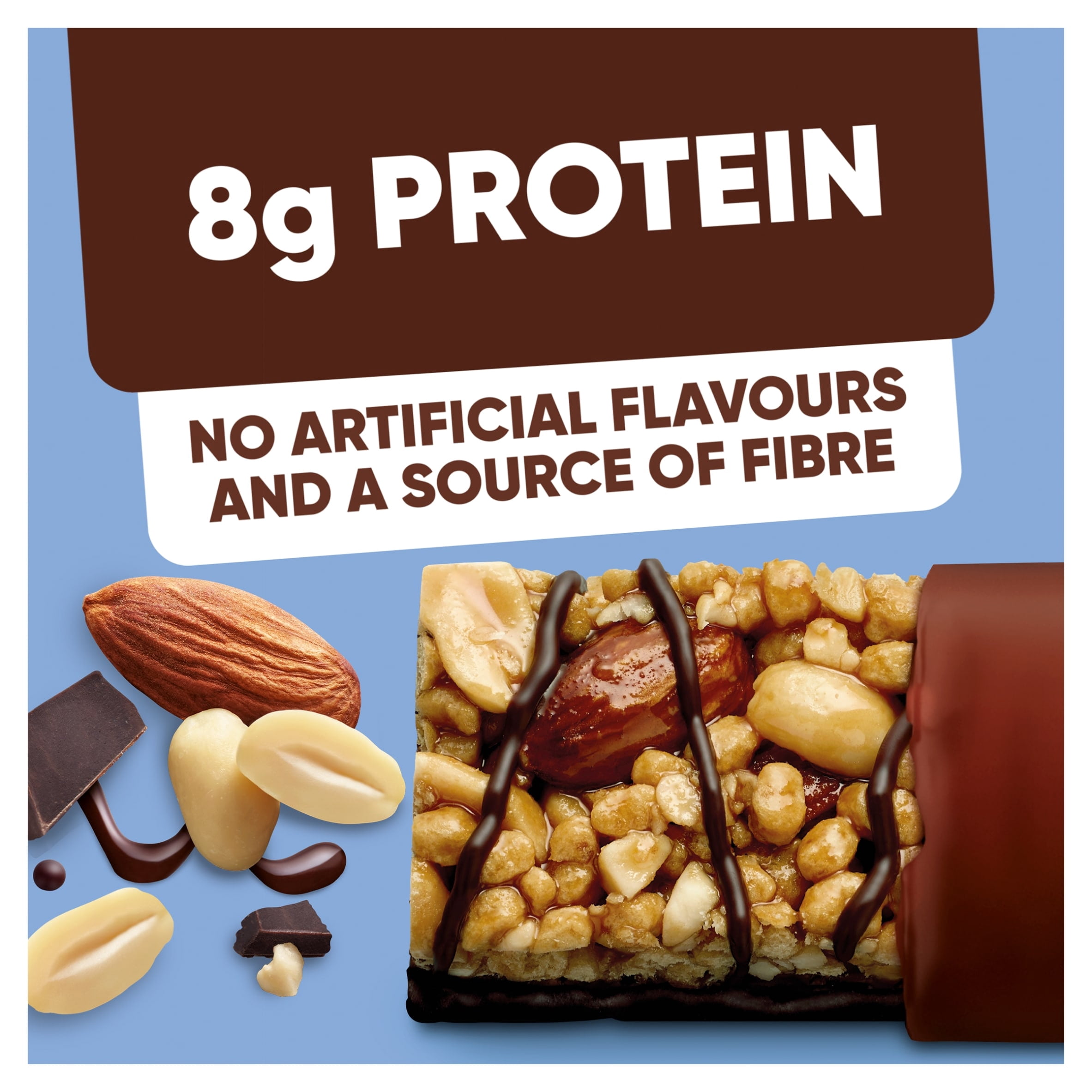 Kellogg's High Protein Almond & Dark Chocolate Snack Bars 4x35g, Imported from Britain