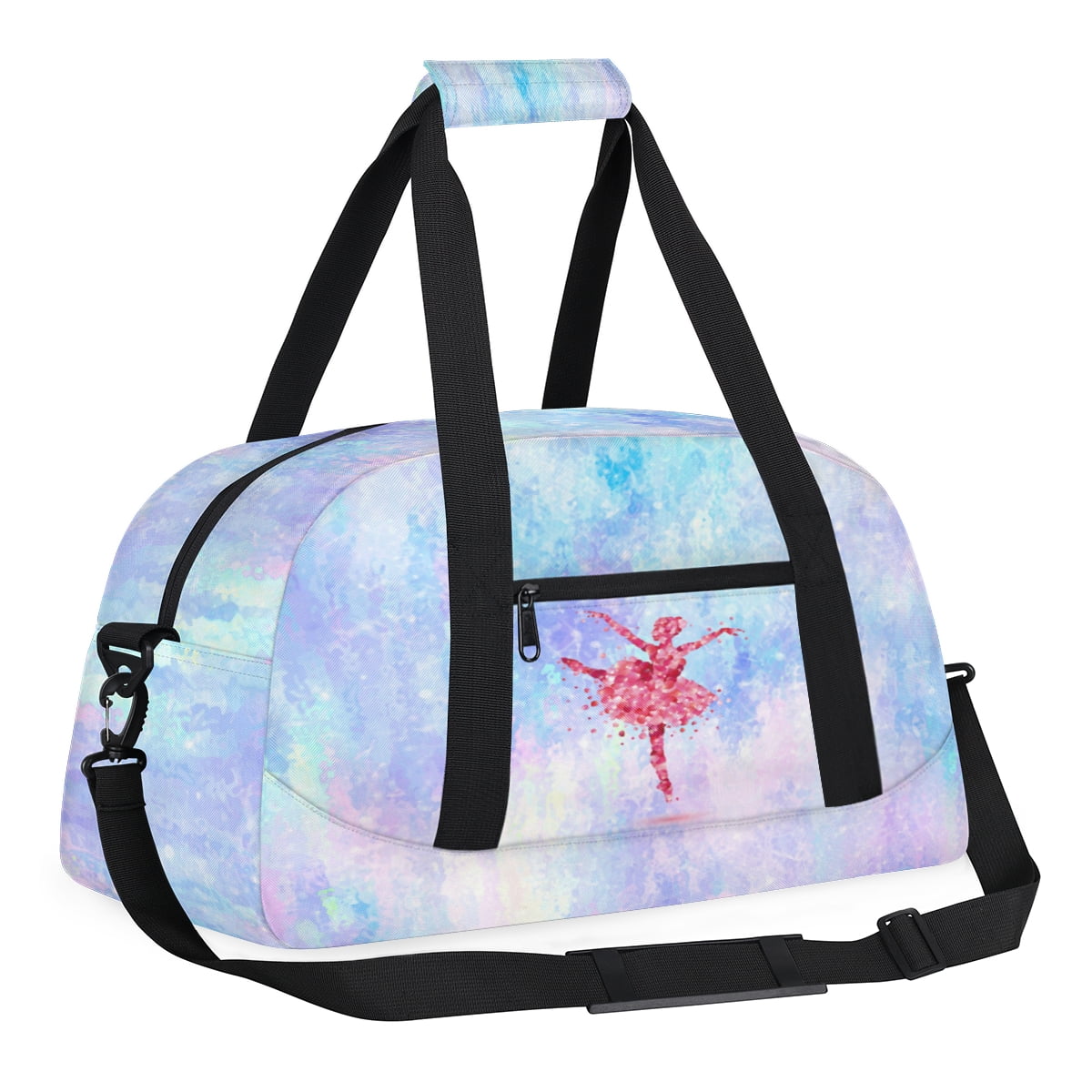 Qzjjjmy Dance Gymnastics Bag for Girls Kids Sports Duffle Bag Ballet Bag Travel Bag