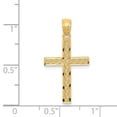 thumbnail image 4 of Real 14kt Yellow Gold Filigree Cross Pendant; for Adults and Teens; for Women and Men, 4 of 4