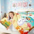 thumbnail image 5 of Erosebridal Christmas July Twin Bedding, Santa Beach Bedding Comforter Set, Cyan Peach, Christmas Reversible, 7-Piece, 5 of 6