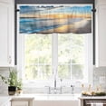thumbnail image 5 of Beach Sunset Valances for Windows Ocean Spray Rod Pocket Curtain Valance Window Treatment Short Curtains for Kitchen Living Room, 42"x12", 5 of 5