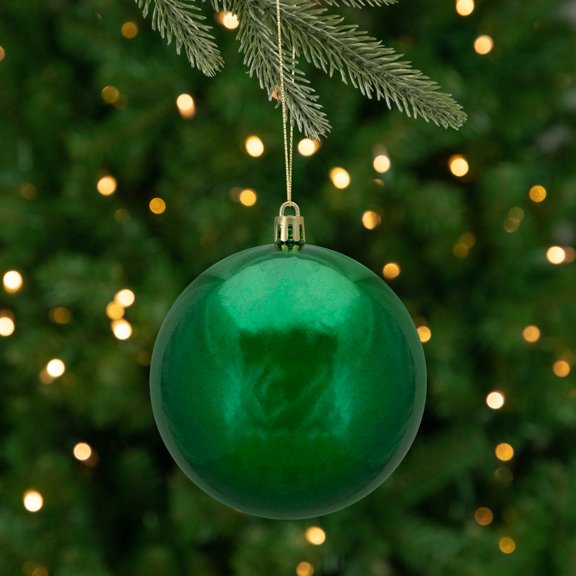 Northlight 4" Shatterproof Shiny Christmas Ball Ornament - Green