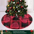 thumbnail image 6 of SKYSONIC Valentine's Day Tree Skirt Home Decoration Large Round Hearts Christmas Tree Skirt for Holiday Party Home Christmas Day Ornaments 35.4 Inch, 6 of 6