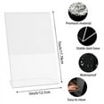 thumbnail image 3 of Acrylic Sign Holder 5x7In, 4 Pack Clear Plastic Sign Holder with Hidden Slanted Back, Flyer Document Paper Display Stand, 3 of 7