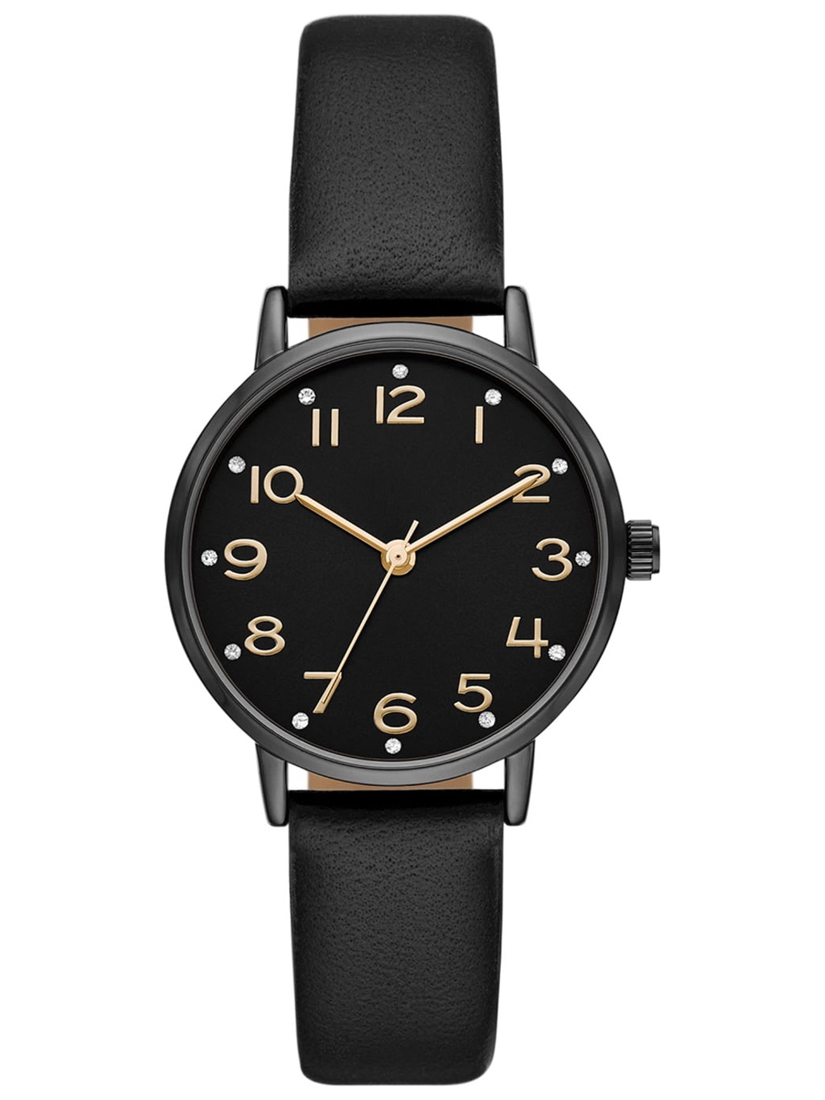 Time and Tru Women's Gunmetal Crystal Accent Watch (FMDOTT058)