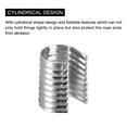 thumbnail image 5 of Leather Rope Crimp Clips, 9x13mm Cylindrical Cord End, Silver Tone, 200Pack, 5 of 6