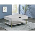 thumbnail image 6 of Steve Silver Indoor Whitman 42.25" H Mid-Century Modern Lift Top Coffee Table, White, 6 of 11