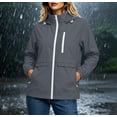 thumbnail image 2 of HAiming Womens Waterproof Jackets Long Sleeve Casual Zip up Casual Workout Jackets with Pockets Winter Outdoor Jackets, 2 of 9