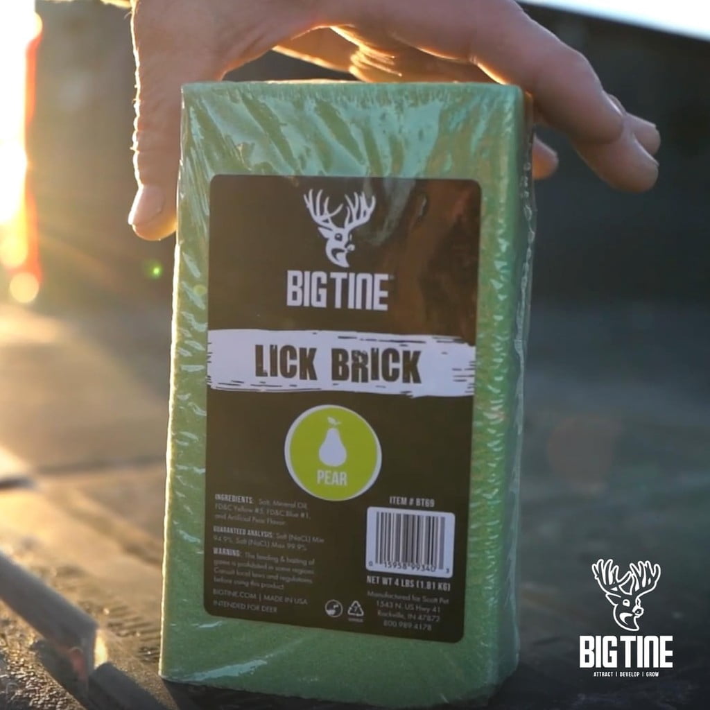 Big Tine Mineral Deer Attractant Pear Rush Lick Brick, 4 lb